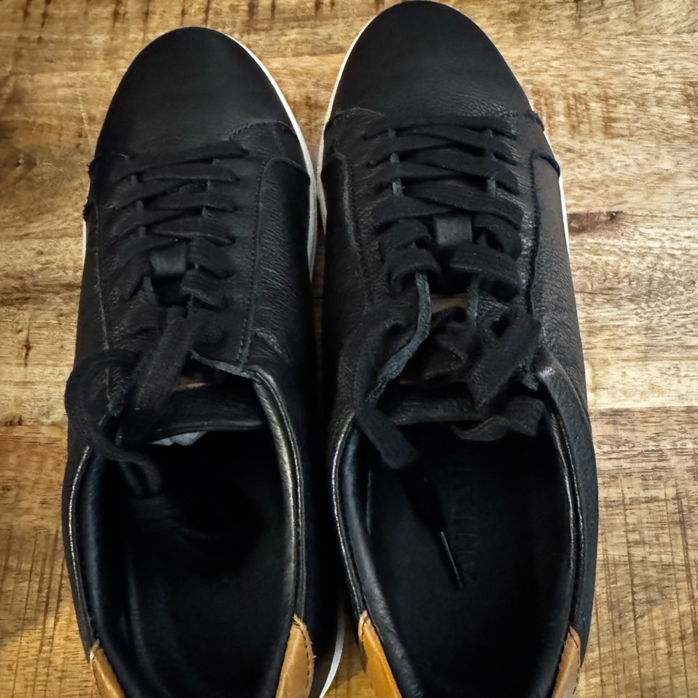 Allen Edmonds Courtside Black leather low top Men's Sneakers NWT NIB 8 D - Picture 3 of 10
